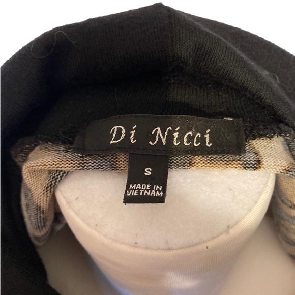 Da Nicci long sleeve, leopard print dress with loose cowl neck. Above the knee. - Picture 8 of 8